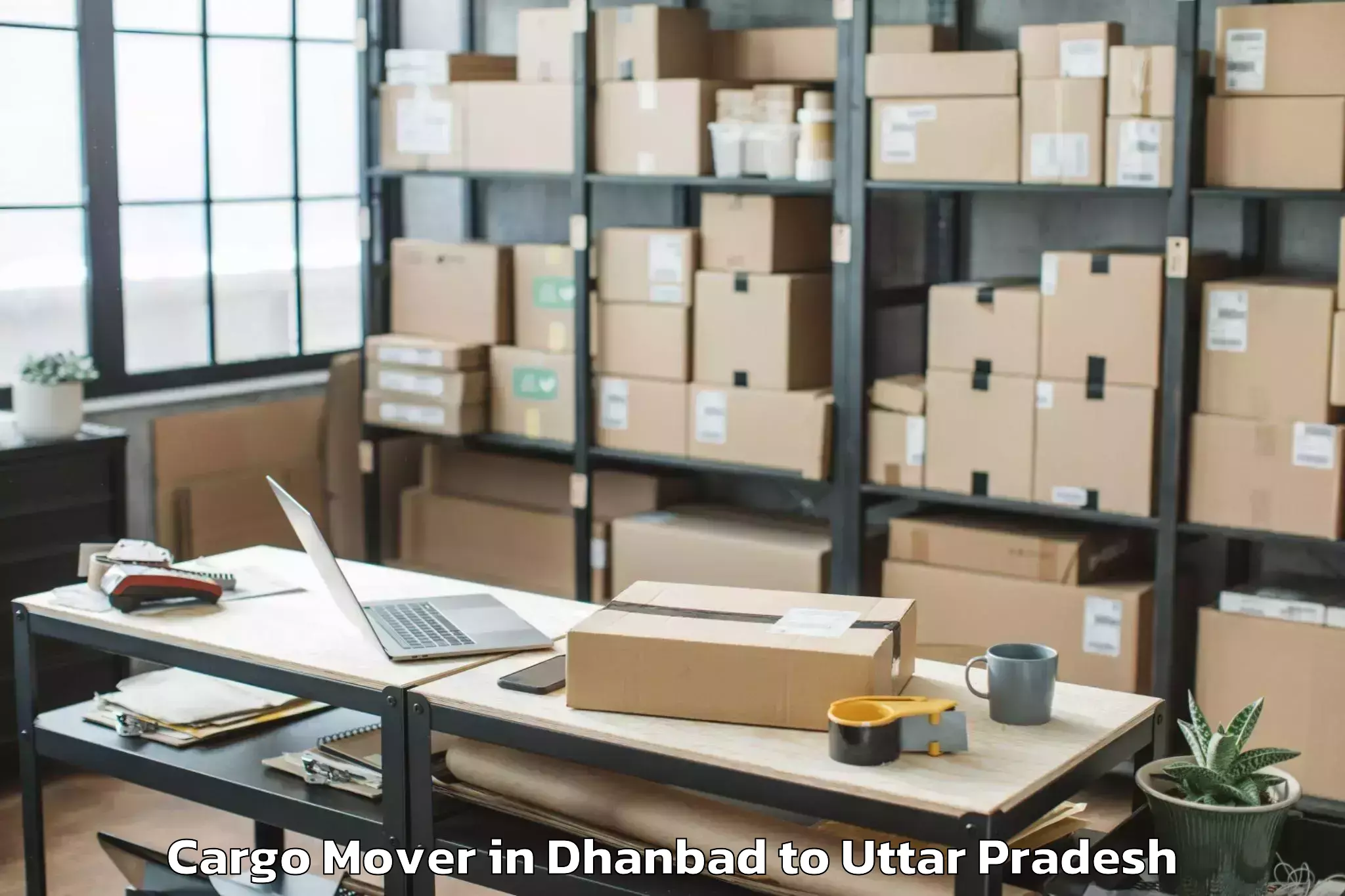 Easy Dhanbad to Gardens Galleria Lucknow Cargo Mover Booking